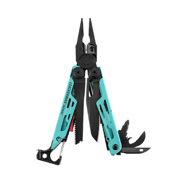 Мультиинструмент LEATHERMAN SIGNAL AQUA синтетический чехол картонная коробка Мультиинструмент LEATHERMAN SIGNAL AQUA синтетический чехол картонная коробка