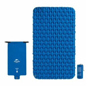 Коврик надувной двухместный с надувным мешком Naturehike FC-11 NH19Z055-P 65мм голубой