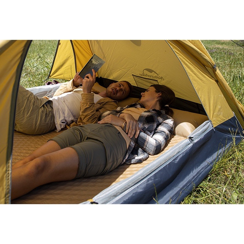 Палатка двухместная Naturehike P-Series NH18Z022-P 210T-65D желтая-1