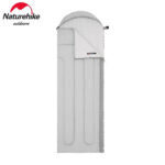 Спальник с капюшоном Naturehike L250 NH21MSD07 (9°C) левый серый