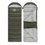 Спальник с капюшоном Naturehike U150 NH20MSD07 (11°C) левый зеленый