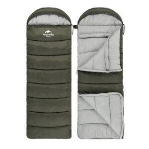 Спальник с капюшоном Naturehike U150 NH20MSD07 (11°C) правый зелены