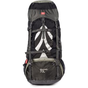 Рюкзак туристический Naturehike NH70B070-B 70 л+5 л черно-серый