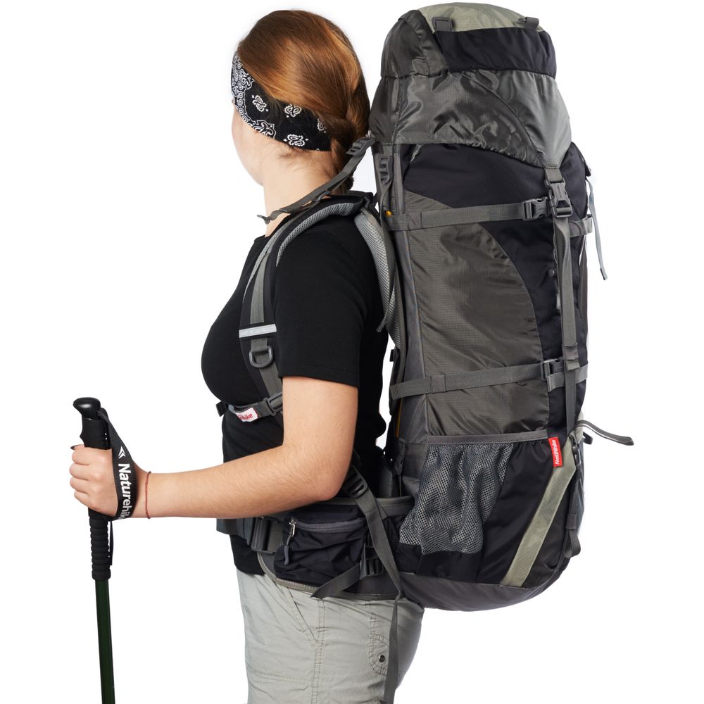 Рюкзак туристический Naturehike NH70B070-B 70 л+5 л черно-серый-9