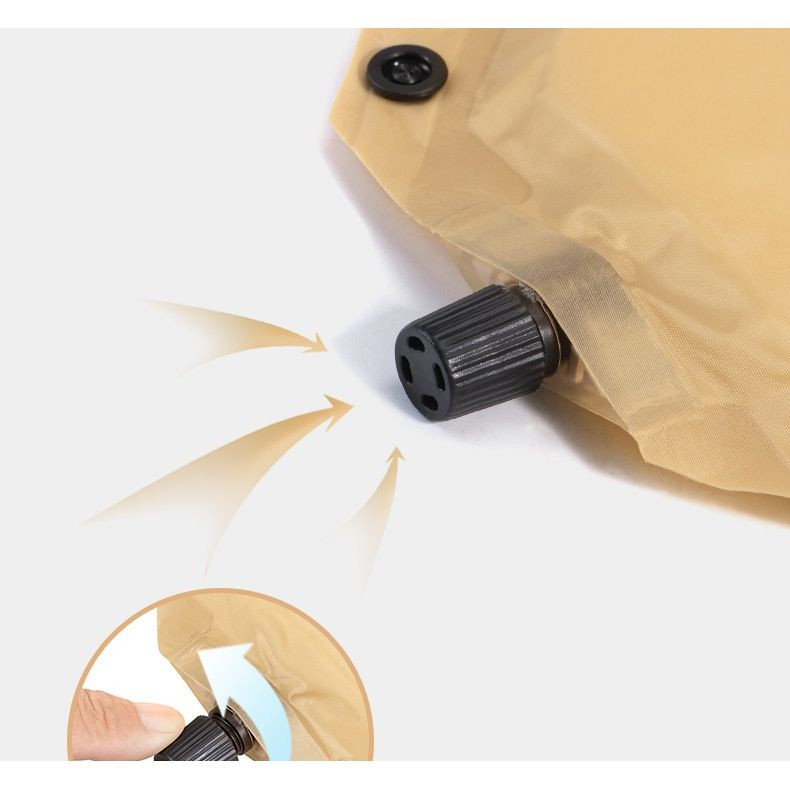 Коврик самонадувающийся двухместный с подушкой Naturehike CNH22DZ013, 30мм, желтый-3