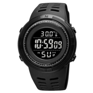 Часы наручные с термометром 1681BKBK SKMEI, ALL BLACK