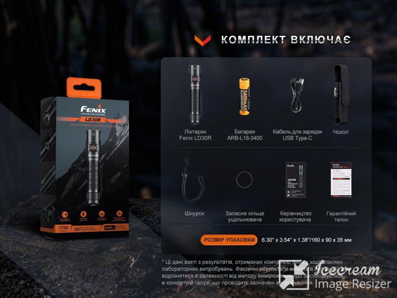 Фонарь ручной Fenix LD30R-16