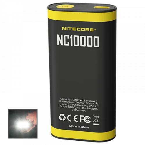 Наружное зарядное устройство Power Bank + фонарик Nitecore NC10000 Наружное зарядное устройство Power Bank + фонарик Nitecore NC10000