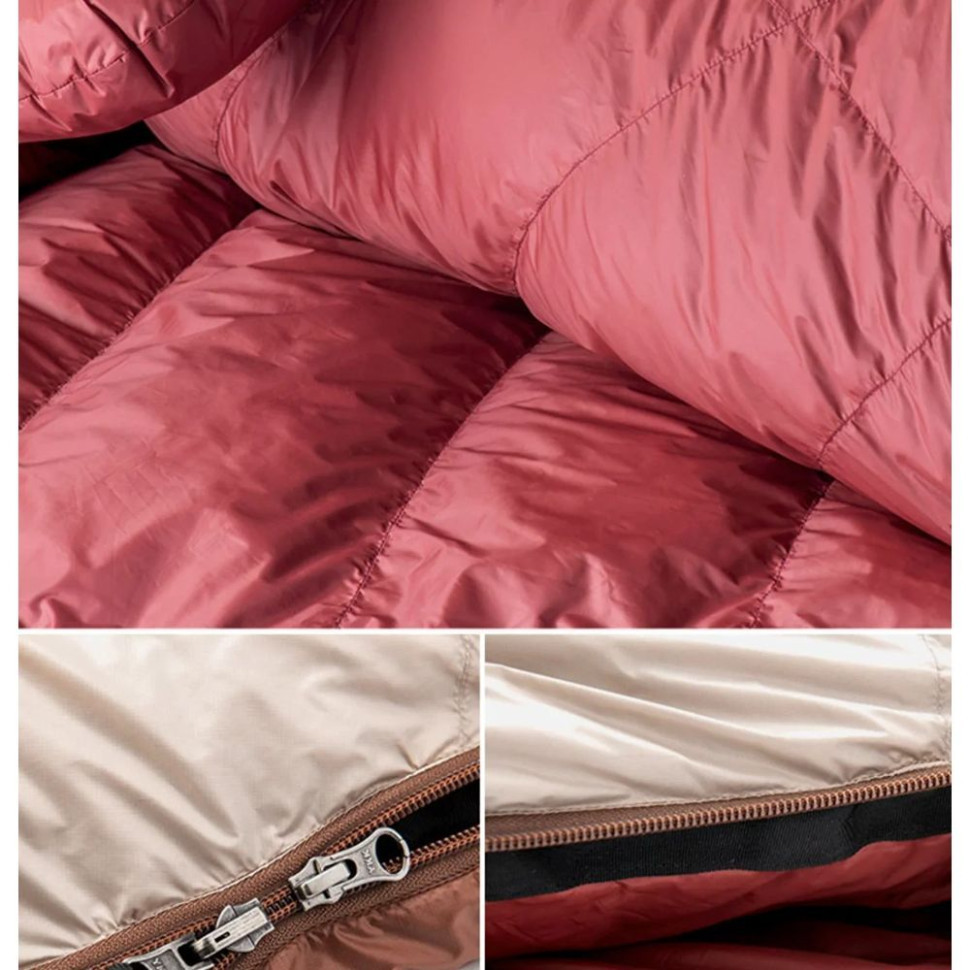 Спальник с натуральным пухом Naturehike Snowbird NH20YD001, р-р L, коричневый-12
