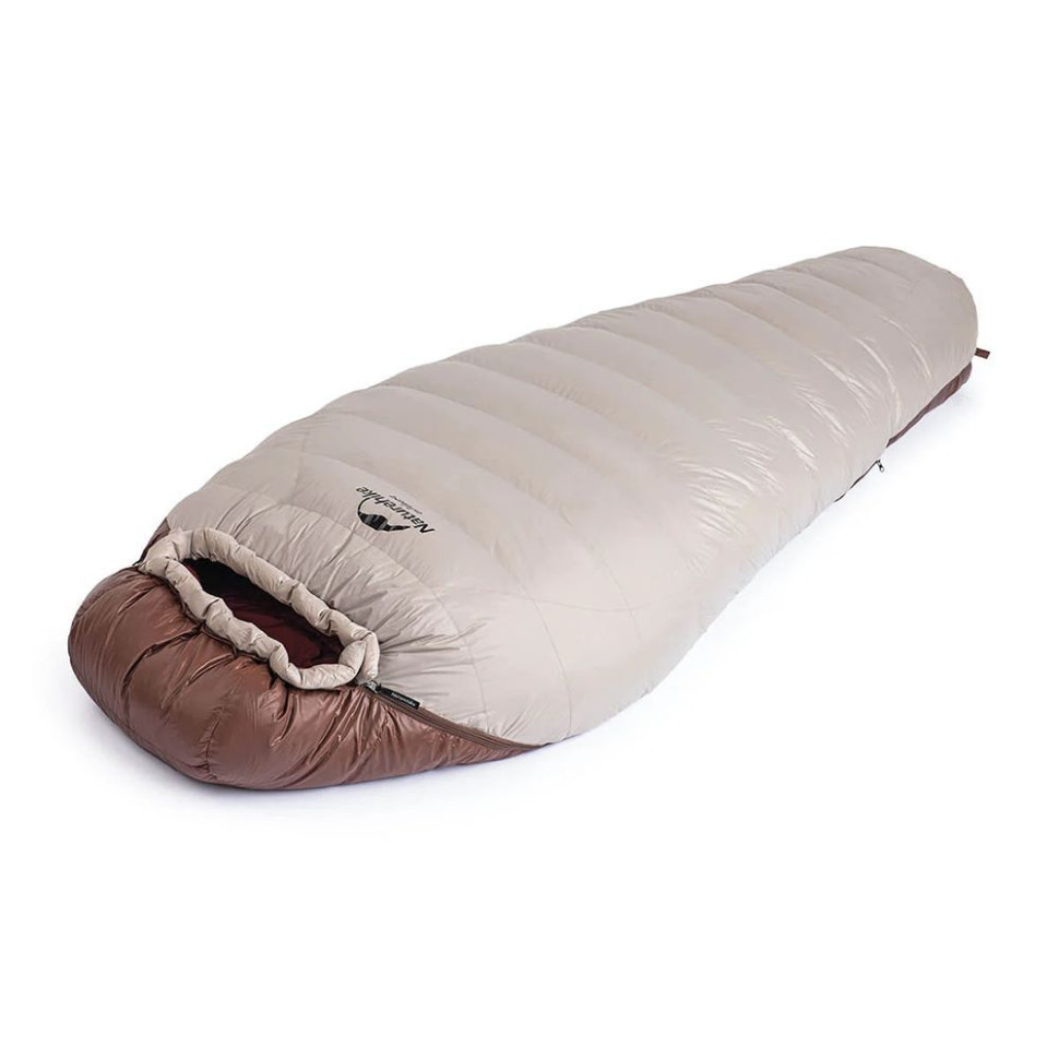 Спальник с натуральным пухом Naturehike Snowbird NH20YD001, р-р L, коричневый-3