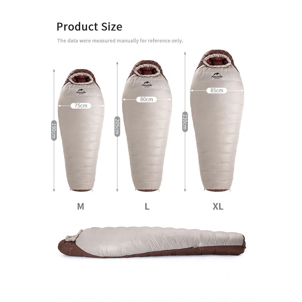 Спальник с натуральным пухом Naturehike Snowbird NH20YD001, р-р L, коричневый-8
