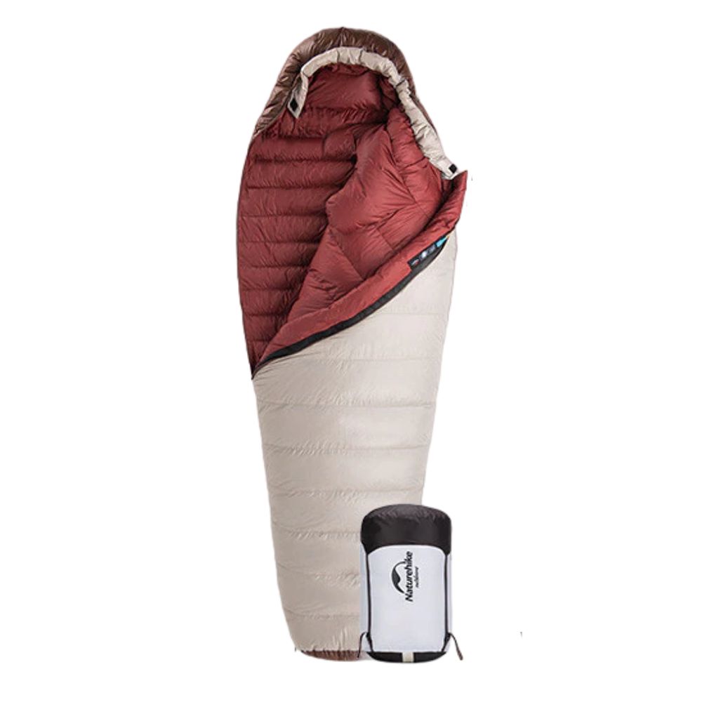 Спальник с натуральным пухом Naturehike Snowbird NH20YD001,p-р L, коричневый 560 г Спальник с натуральным пухом Naturehike Snowbird NH20YD001,p-р L, коричневый 560 г