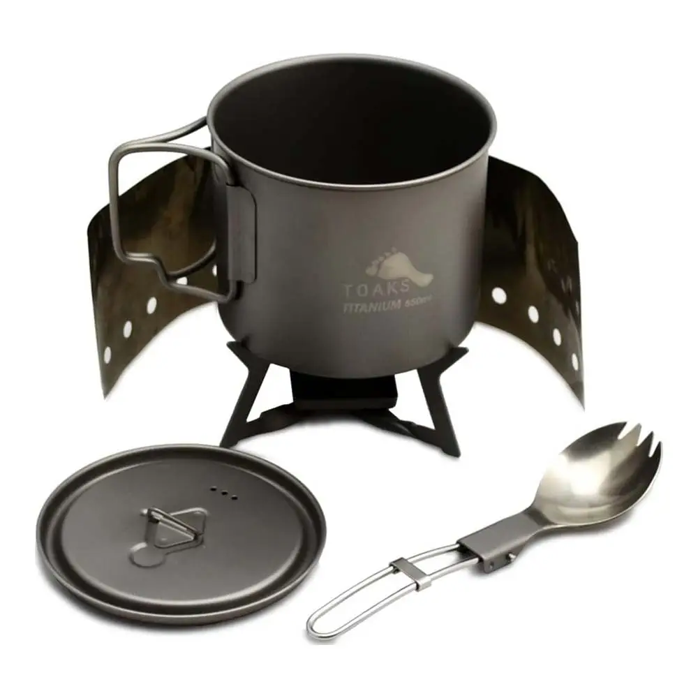 Набор для приготовления еды TOAKS Ultralight Titanium Solid Fuel Cook System Набор для приготовления еды TOAKS Ultralight Titanium Solid Fuel Cook System
