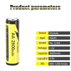Аккумулятор AA, LiitoKala Ni-26-AA, 1.2V, 2600mAh, ОРИГИНАЛ