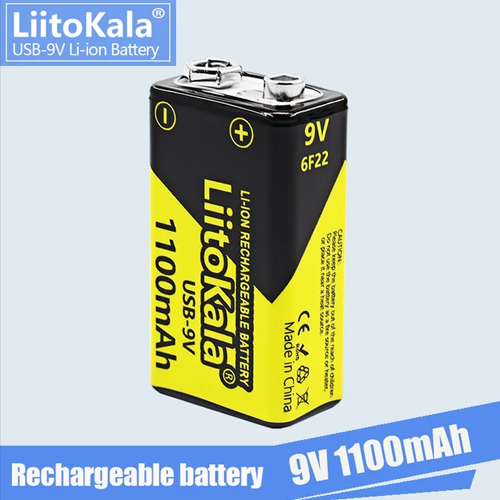 Аккумулятор Крона, LiitoKala USB-9V, 1100mAh, ОРИГИНАЛ Аккумулятор Крона, LiitoKala USB-9V, 1100mAh, ОРИГИНАЛ