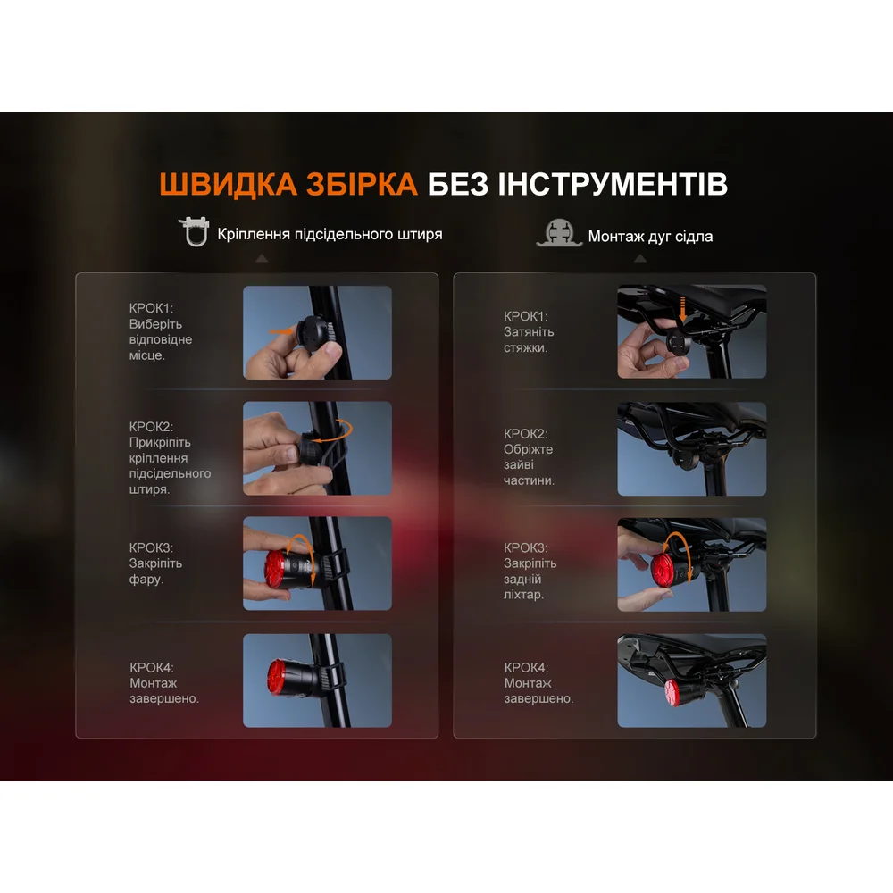 Велофара задняя Fenix __BC06R-11