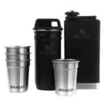 Набор Stanley Adventure (4 рюмки х 0,059л + футляр-фляга 0,57л + фляга 0,236л), черный