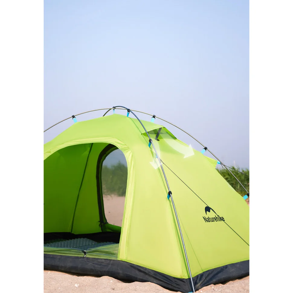 Палатка двухместная Naturehike CNK2450WS030, зеленая-11