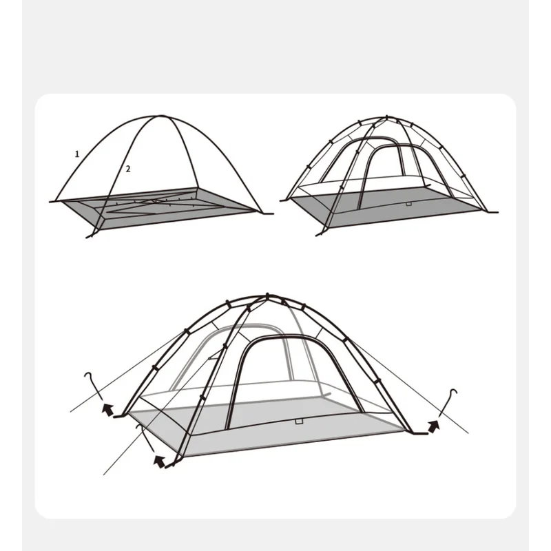 Палатка двухместная Naturehike CNK2450WS030, зеленая-4