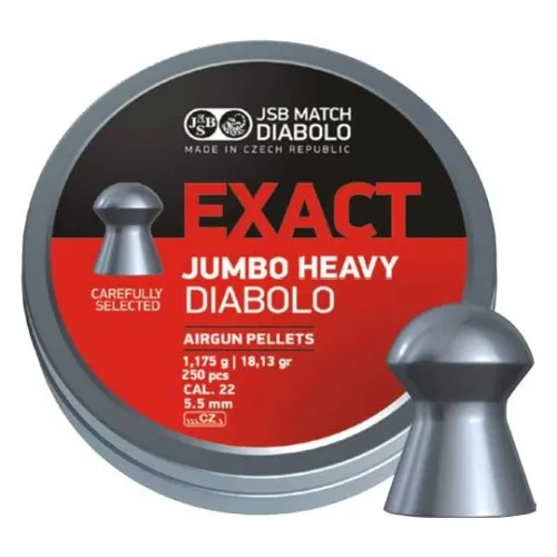 Пули для пневматики JSB Diabolo Exact Jumbo Heavy (5,52мм, 1,17г, 250 шт) Пули для пневматики JSB Diabolo Exact Jumbo Heavy (5,52мм, 1,17г, 250 шт)