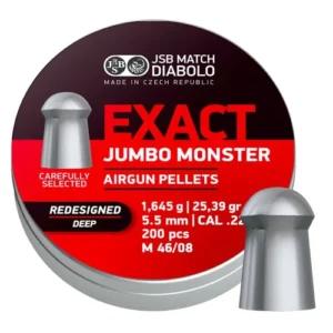 Пули для пневматики JSB Diabolo Exact Jumbo Monster Redesigned DEEP (5,5мм, 1,645г, 200 шт)