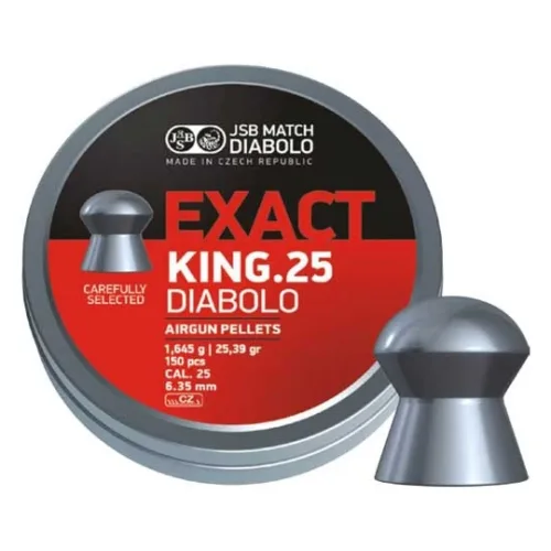 Пули для пневматики JSB Diabolo Exact King (6.35мм, 1.64г, 150 шт) Пули для пневматики JSB Diabolo Exact King (6.35мм, 1.64г, 150 шт)