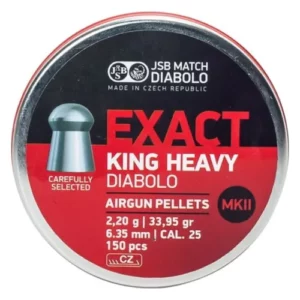 Пули для пневматики JSB Diabolo Exact King Heavy MKII (6,35 мм, 2,2 г, 150 шт)