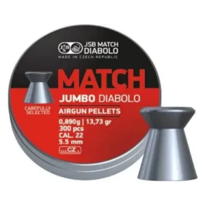 Пули для пневматики JSB Diabolo Jumbo Match (5,5мм, 0,89г, 300шт)