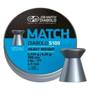 Пули для пневматики JSB Match HW S100 (4,51мм, 0,53г, 500 шт)