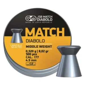 Пули для пневматики JSB Match MW (4,5мм, 0,52г, 500 шт)