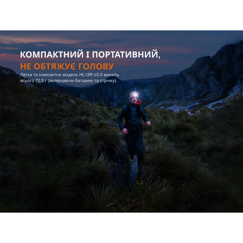 Фонарь налобный Fenix __HL12R V2.0 серый-6