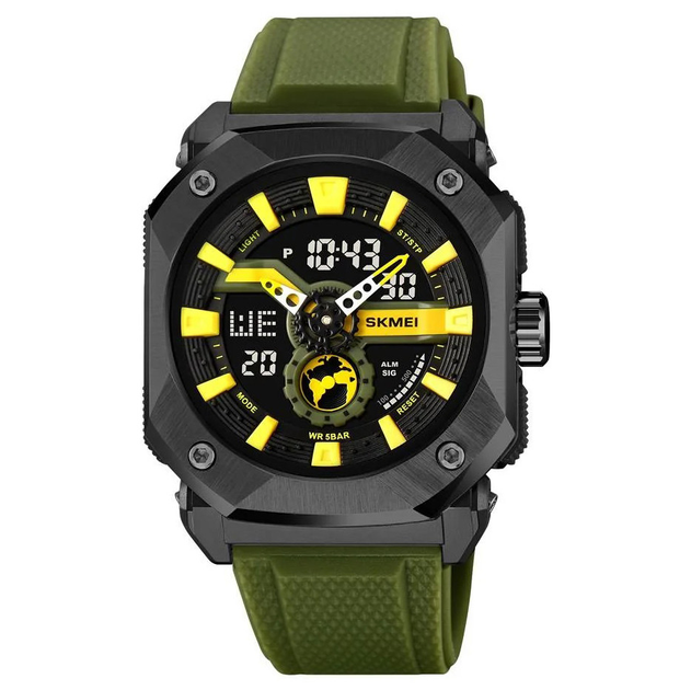 Часы наручные 2272BKAG SKMEI, BLACK-ARMY GREEN Часы наручные 2272BKAG SKMEI, BLACK-ARMY GREEN