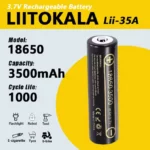 Аккумулятор 18650, LiitoKala 35A-JT, 3500mAh