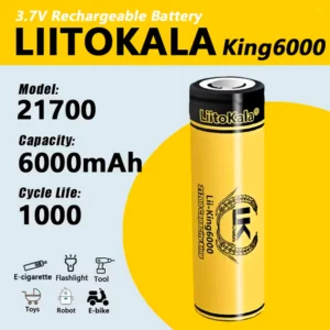 Аккумулятор 21700, LiitoKala King6000, 6000mAh